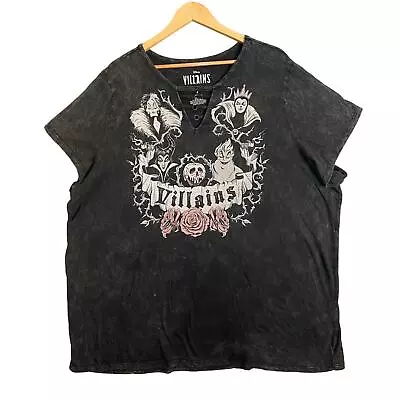Buy Torrid Disney Villains T-Shirt Size 4X Black Distressed Fairy Grunge Witchy   • 14.17£
