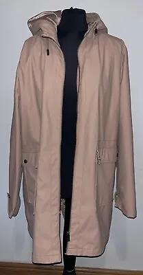 Buy New Look PU Faux Leather Hooded Nude Pink Light Showerproof Parka Jacket Uk 16 • 12.99£