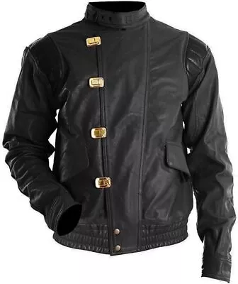 Buy New Akira Kaneda Embroided Capsule Black And Red Biker Leather Jacket For Men's • 23.22£