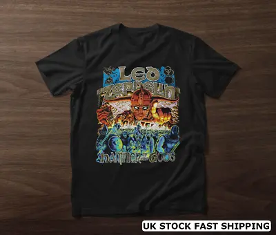 Buy 1990 Led Zeppelin Hammer Of The Gods Band Tee T-Shirt S-5XL Black Unisex • 18.40£