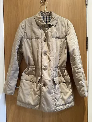 Buy Vintage Aquascutum Quilted Jacket Coat House Check Cinched Womens L (Pls Read) • 32£