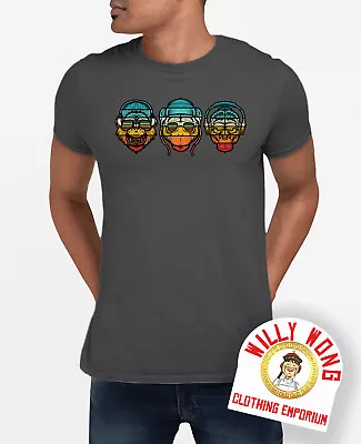 Buy See No Evil T-shirt Future Classic Monkeys Sci FI Retro Poster Tee Comic Cartoon • 11.93£