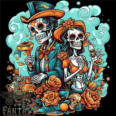 Buy Dia De Los Muertos Day Of The Dead Sugar Skull Mens T-Shirt 100% Cotton • 12.75£