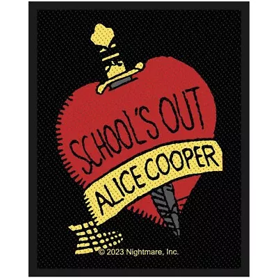Buy ALICE COOPER Standard Patch: SCHOOL'S OUT For Summer Heart Dagger Official Merch • 4.45£