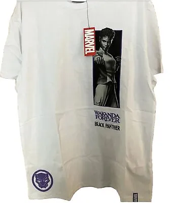 Buy OFFICIAL Men’s - Black Panther Wakanda Forever Marvel White T-Shirt -Size Med • 9.99£