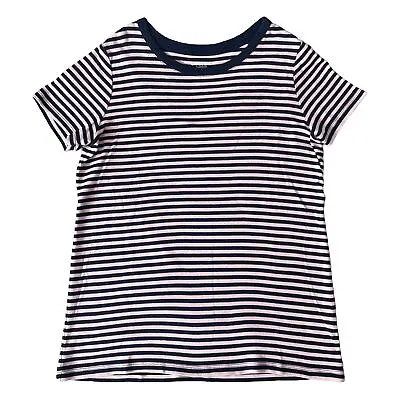 Buy LANDS’ END Shaped Fit Adult M 10-12 T-Shirt Pink & Blue Stripped 100% Cotton • 15.32£