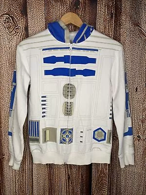 Buy Disney Store R2D2 Star Wars Kids Youth Zip Up Jacket Hoodie White Size XL (14) • 11.04£