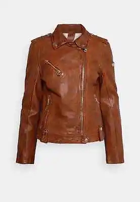 Buy Gipsy Famos Women's Leather Jacket Cognac 10 / S New Rrp £159.99 • 99.99£