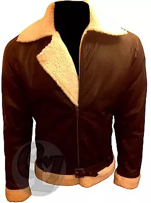 Buy Men's Sheepskin Leather Winter Waem Wear Bomber Style Fur Jacket • 119£