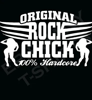 Buy Original Rock Chick T-Shirt Ladies Heavy Rock T-Shirt Zeppelin AC/DC Ladies Gig • 12.99£