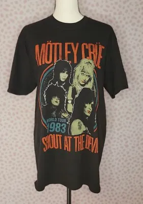 Buy Motley Crue Shout At The Devil World Tour '83 Vintage Style Tee In Concert Tee • 39.21£
