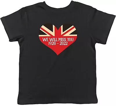 Buy Her Majesty We Will Miss You Queen Elizabeth II Kids T-Shirt Boys Girls Gift • 5.99£