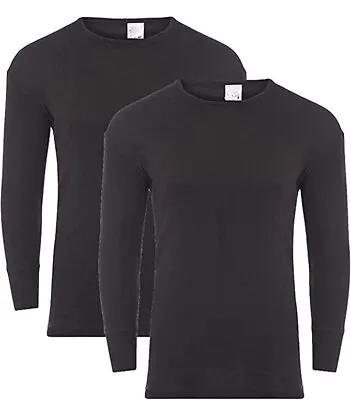 Buy Heat Control Mens Thermal Long Sleeve T-Shirts Warm 2 Pack Shirt Full Sleeve Top • 13.99£