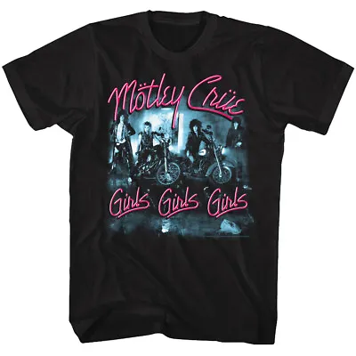 Buy Motley Crue Girls Album Cover Men's T Shirt Heavy Metal Merch • 42.28£