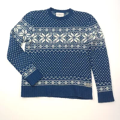 Buy Denim & Supply Ralph Lauren Jumper MEDIUM Men Fair Isle Blue Sweater Christmas • 59.99£
