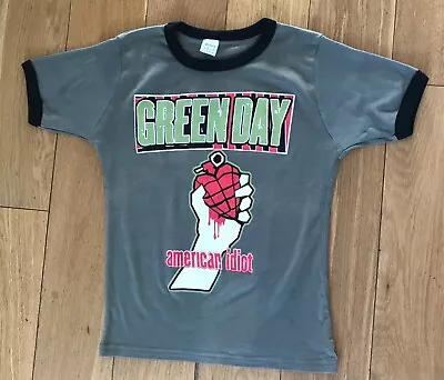 Buy Green Day American Idiot Rare Milton Keynes 2005 Womens Skinny T Shirt 32  New • 9.99£