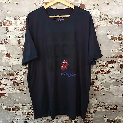 Buy Rolling Stones T Shirt Blue Rock Band Tee XXL 2XL Brand New With Tags • 15.99£