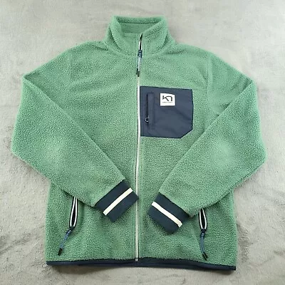 Buy Kari Traa Jacket Womens Medium Green Rothe Mid Layer Sherpa Fleece Outdoors • 28.32£