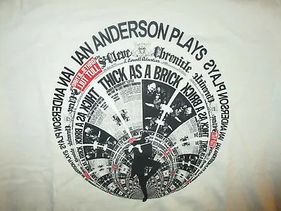 Buy IAN ANDERSON JETHRO TULL CONCERT T SHIRT Thick As A Brick 2012 Tour Cities SMALL • 52.90£