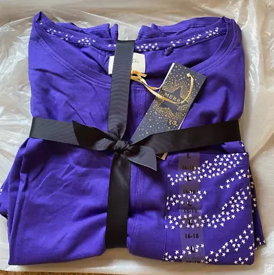 Buy Next Ladies Make Time To Dream Purple Zebra Pyjamas - Size L - New With Tags • 20£