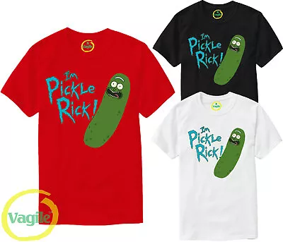 Buy I'm Pickle Rick Print Mens T Shirt Funny Design And Morty Joke Science Top • 4.99£
