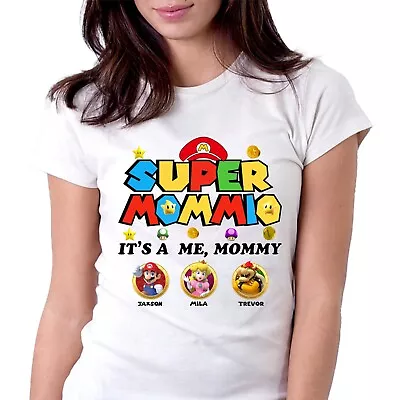 Buy Custom Super Mommio Mario Happy Mothers Day Shirt, Super Mommio Shirt • 12.59£