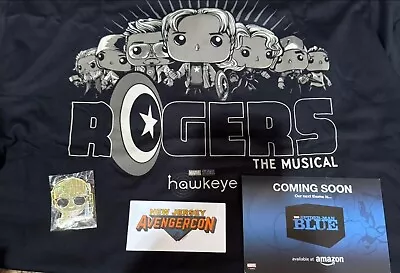 Buy Size SM Funko Tee Hawkeye Rogers The Musical Marvel Collector Corps Exclusive • 13.40£