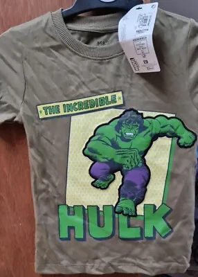 Buy Marvel Incredible Hulk Green T-shirt Age 2-3 Years Brand New • 5.99£
