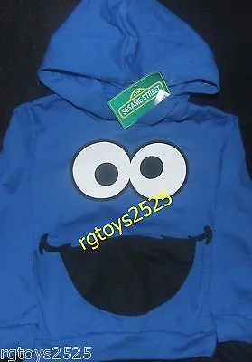 Buy Sesame Street Cookie Monster Size 10-12 L Sweatshirt Pullover Hoodie New Child • 23.75£