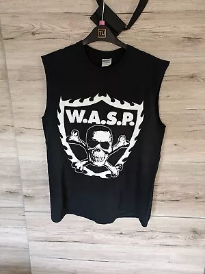Buy W.A.S.P Wasp Band Rock Vest Sleeveless Tank Top Gildan Cotton Size M Medium • 15£