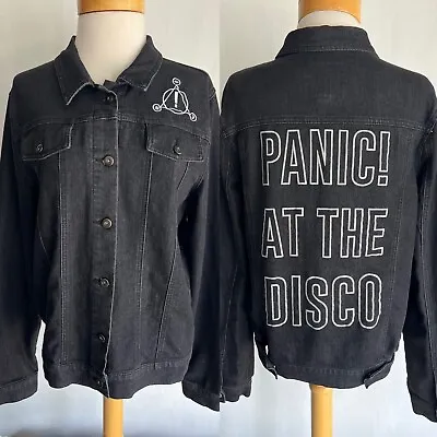 Buy PANIC! AT THE DISCO (2017) Official Women's Black Denim Jean Jacket Size XL • 21.78£