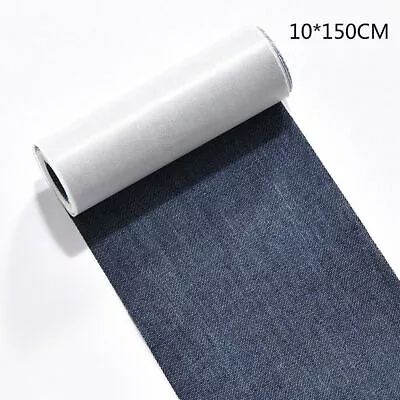 Buy 1 Roll Denim Fabric Iron On Patches For Clothing Jeans Jacket Repair Adhesive • 6.80£