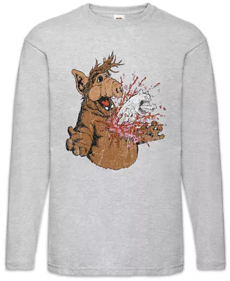 Buy A Horror Men Long Sleeve T-Shirt Alf Fun Alien Halloween Splatter Blood Cat Cats • 27.59£