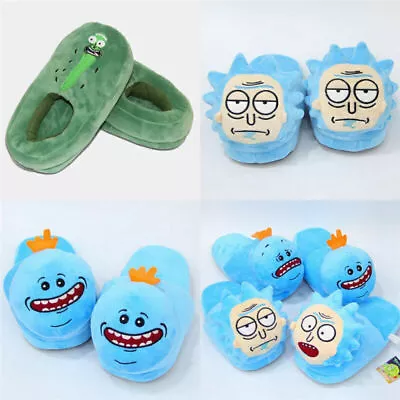 Buy Rick And Morty Slippers Unisex Mr.Meeseek Winter Shoes Plush Cotton 3D Soft Warm • 13.28£