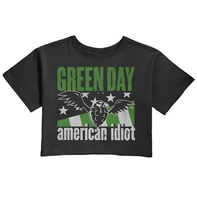 Buy Green Day Crop Top T Shirt American Idiot Wings Band Logo New Official Womens • 17.95£