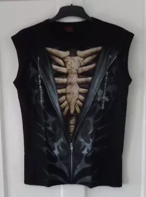 Buy Spiral Direct Gothic (Not No Fear) Black Cotton Sleeveless Top - Size M - New • 12.99£