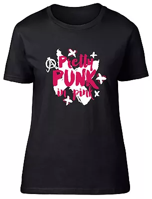Buy Pretty Punk In Pink Rock Fitted Womens Ladies T Shirt • 8.99£