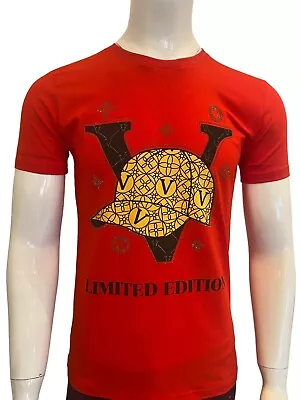 Buy Mens Designer Cap T Shirts, Sports Urban Retro Street Wear Tees Red • 18.04£