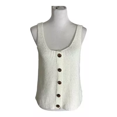 Buy Uncharted Threads Tank Top Women's Size XL White Knit 100% Acrylic • 12.78£