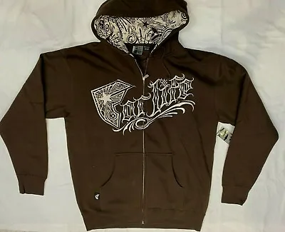 Buy Famous Stars & Straps Mens Hoodie Zipper For Life Brown  • 49.99£