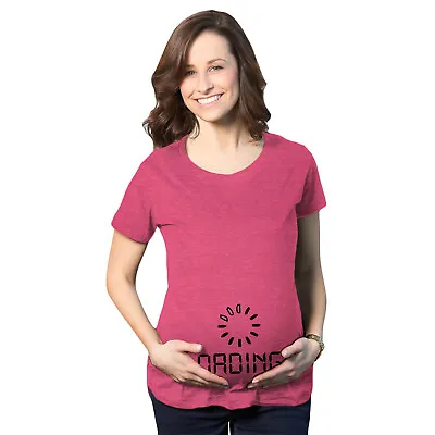 Buy Maternity Baby Loading Shirt Humor Funny Pregnancy Shirt Cute Internet Tee • 9£