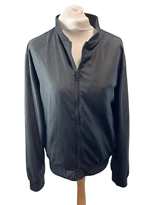 Buy Black Thin Windbreaker Jacket Mens Size Large Zip Up Brave Soul (AD08) • 6.99£