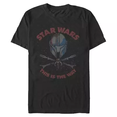 Buy Star Wars The Mandalorian Crossbones Cotton Short Sleeve T-Shirt Black Size M • 7.50£
