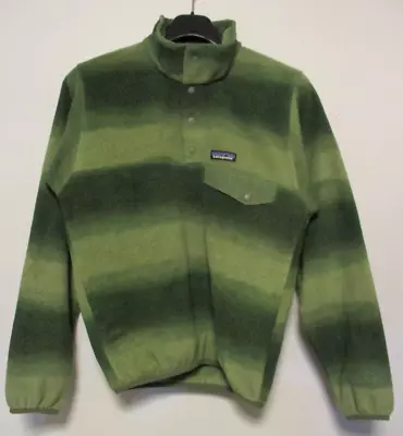 Buy Patagonia Synchilla Snap T Fleece Mens XS Green Aztec Lightweight 25580 • 49.95£
