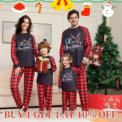 Buy UK Family Matching Christmas Pyjamas Adult Kids Xmas Nightwear Pajamas Pjs Set • 7.12£
