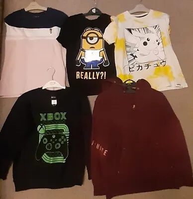 Buy 3 Boys T-shirts-minion,pokemon, Xbox Sweat Top, Hoody • 15£