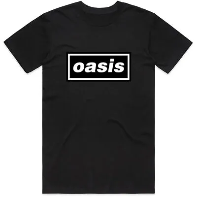 Buy Official Oasis Decca Logo Mens Black T Shirt Oasis Liam Gallagher Classic Tee • 13.95£