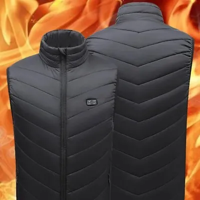 Buy Heated Vest Warm Gilet Winter Electric USB Jacket Men Women Heating Coat Thermal • 16.31£