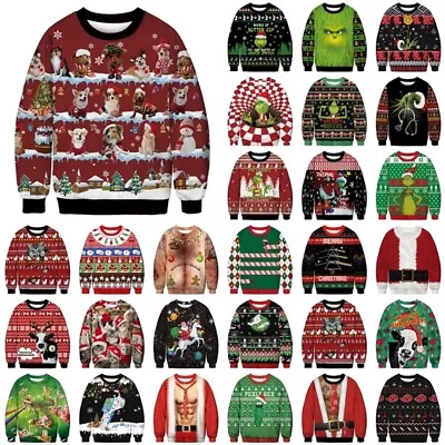 Buy Unisex Christmas Costume Sweater Ugly Pullover Top Jumper Fancy Party Xmas Gifts • 17.38£