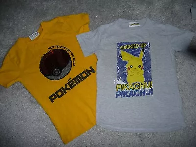 Buy 2 Pokemon Stretch Cotton T Shirts Age 7/8 Years • 4.99£